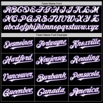 Maglia da baseball Forme Nero Personalizzata Autentica Colori 3 Bianco-Viola Maglia da baseball Forme Nero Personalizzata Autentica Colori 3 Bianco-Viola