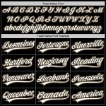 Maglia da baseball personalizzata nera, bianca e oro antico, autentica Maglia da baseball personalizzata nera, bianca e oro antico, autentica