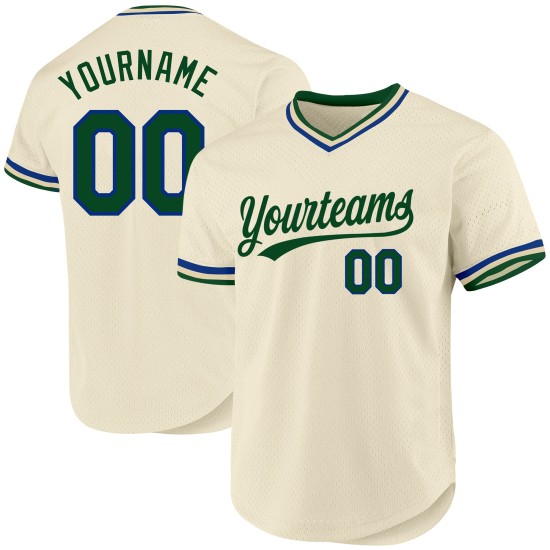 Maglia personalizzata verde-blu retrò, autentica da baseball Maglia personalizzata verde-blu retrò, autentica da baseball