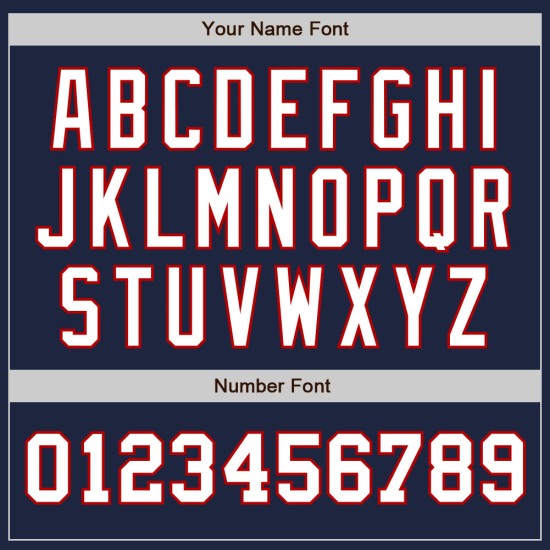 Maglia da baseball personalizzata blu navy, tono bianco-rosso, autentica, due pezzi Maglia da baseball personalizzata blu navy, tono bianco-rosso, autentica, due pezzi