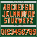 Maglia da baseball retrò arancione-bianca personalizzata verde autentica Maglia da baseball retrò arancione-bianca personalizzata verde autentica