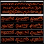 Maglia personalizzata arancione autentica retrò da baseball nera Maglia personalizzata arancione autentica retrò da baseball nera