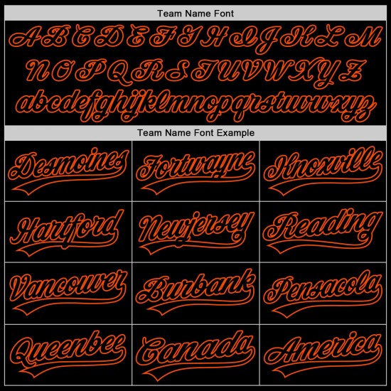 Maglia personalizzata arancione autentica retrò da baseball nera Maglia personalizzata arancione autentica retrò da baseball nera