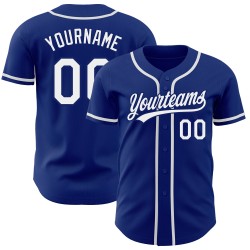 Maglia da baseball personalizzata Royal White autentica