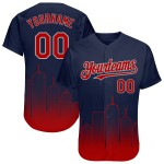 Maglia da baseball Boston Custom Fade Authentic Edition rosso-grigio, moda 3D, blu navy, città Maglia da baseball Boston Custom Fade Authentic Edition rosso-grigio, moda 3D, blu navy, città