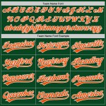Maglia da baseball retrò arancione-bianca personalizzata verde autentica Maglia da baseball retrò arancione-bianca personalizzata verde autentica