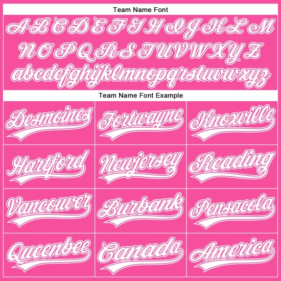 Maglia da baseball a righe rosa e bianca, autentica, personalizzata Maglia da baseball a righe rosa e bianca, autentica, personalizzata