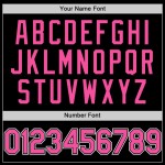 Maglia da baseball rosa-bianca personalizzata nera senza maniche, autentica Maglia da baseball rosa-bianca personalizzata nera senza maniche, autentica