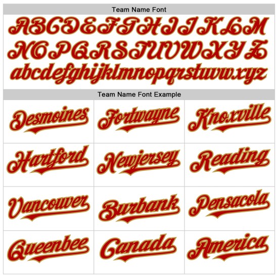 Maglia da baseball a righe autentica personalizzata, sfumata, oro bianco, rosso antico Maglia da baseball a righe autentica personalizzata, sfumata, oro bianco, rosso antico