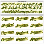 Maglia da baseball personalizzata 3D bianca con motivo astratto, autentica, verde-oro Maglia da baseball personalizzata 3D bianca con motivo astratto, autentica, verde-oro