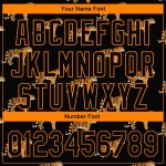Maglia da baseball 3D con motivo personalizzato Bay Orange Black Tiger Design autentico Maglia da baseball 3D con motivo personalizzato Bay Orange Black Tiger Design autentico