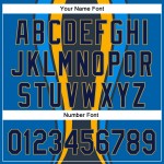 Maglia da baseball autentica blu navy e oro antico, design laterale personalizzato in 3D, motivo a strisce reali Maglia da baseball autentica blu navy e oro antico, design laterale personalizzato in 3D, motivo a strisce reali