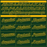 Maglia da baseball Oakland City, personalizzata in 3D, autentica, con effetto sfumato oro verde, edizione moda