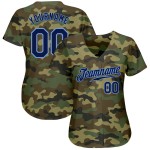 Maglia da baseball personalizzata Salute Service Authentic To Camo Navy-Powder, colore blu Maglia da baseball personalizzata Salute Service Authentic To Camo Navy-Powder, colore blu