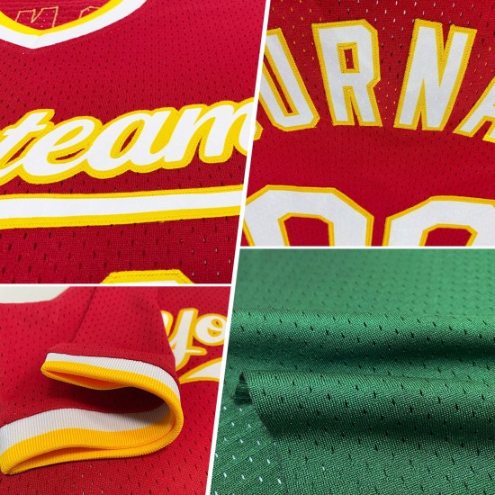 Maglia da baseball retrò arancione-bianca personalizzata verde autentica Maglia da baseball retrò arancione-bianca personalizzata verde autentica