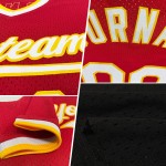 Maglia personalizzata arancione autentica retrò da baseball nera Maglia personalizzata arancione autentica retrò da baseball nera