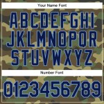 Maglia da baseball personalizzata Salute Service Authentic To Camo Navy-Powder, colore blu Maglia da baseball personalizzata Salute Service Authentic To Camo Navy-Powder, colore blu