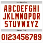Maglia da baseball a righe autentica personalizzata, sfumata, oro bianco, rosso antico Maglia da baseball a righe autentica personalizzata, sfumata, oro bianco, rosso antico