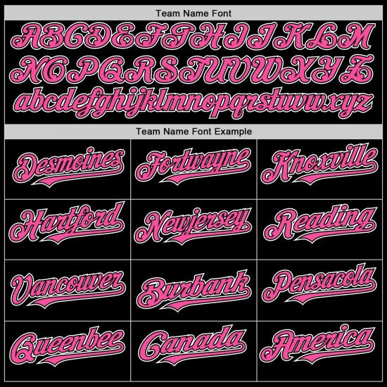 Maglia da baseball rosa-bianca personalizzata nera senza maniche, autentica Maglia da baseball rosa-bianca personalizzata nera senza maniche, autentica