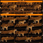 Maglia da baseball 3D con motivo personalizzato Bay Orange Black Tiger Design autentico Maglia da baseball 3D con motivo personalizzato Bay Orange Black Tiger Design autentico