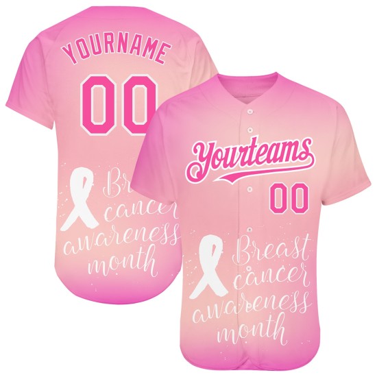 Maglia personalizzata 3D con nastro rosa autentico per la consapevolezza delle donne, per la cura del baseball, la salute del seno, il supporto rosa e bianco per il mese del cancro. Maglia personalizzata 3D con nastro rosa autentico per la consapevolezza delle donne, per la cura del baseball, la salute del seno, il supporto rosa e bianco per il mese del cancro.